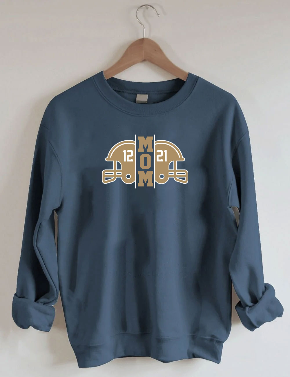 2 Players Custom Football Mom Sweatshirt