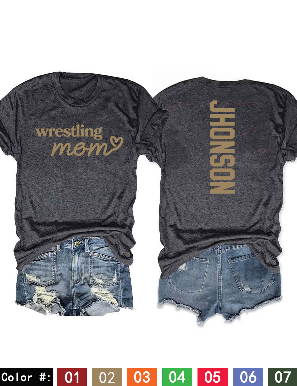 Custom Wrestling Mom T-shirt