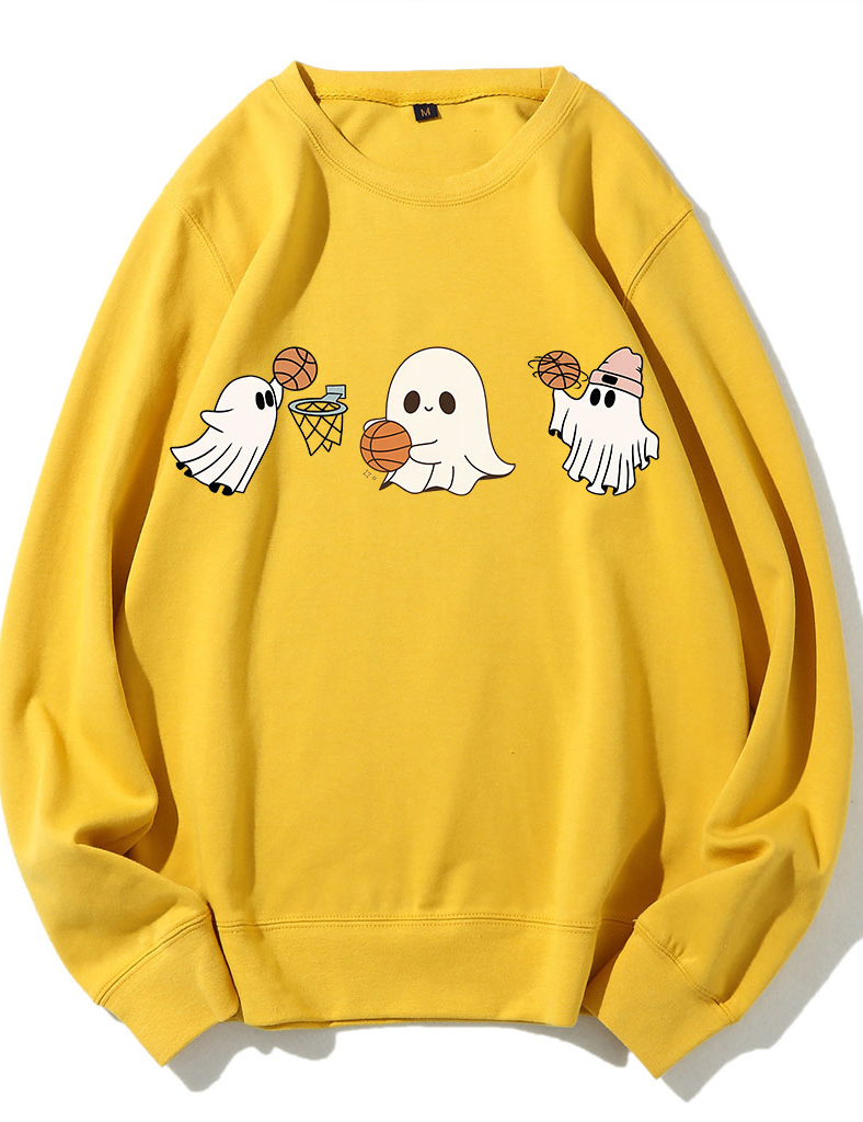 Halloween Ghost Basketball Sweatshirt
