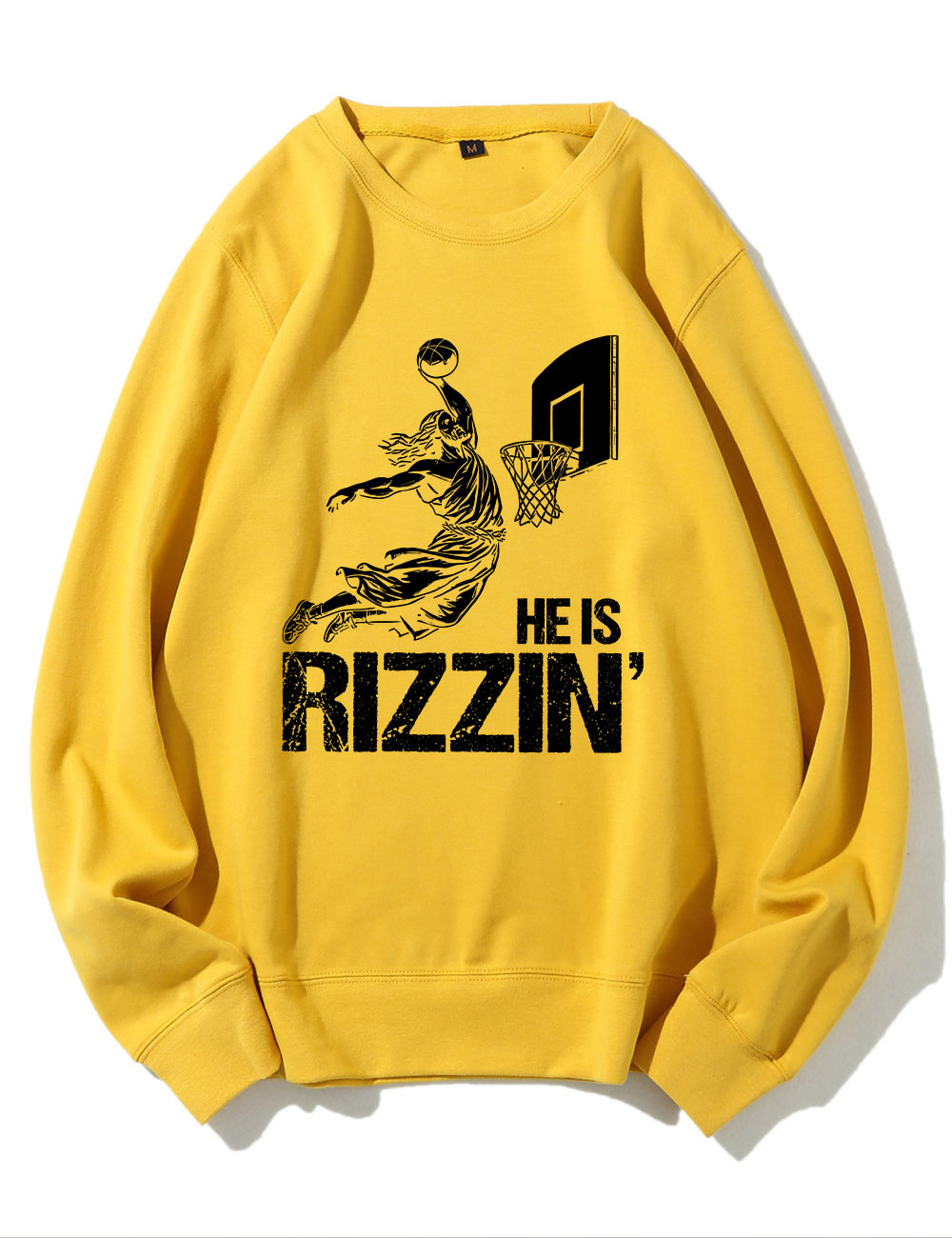 He is Rizzin Funny Jesus Playing Basketball Sweatshirt