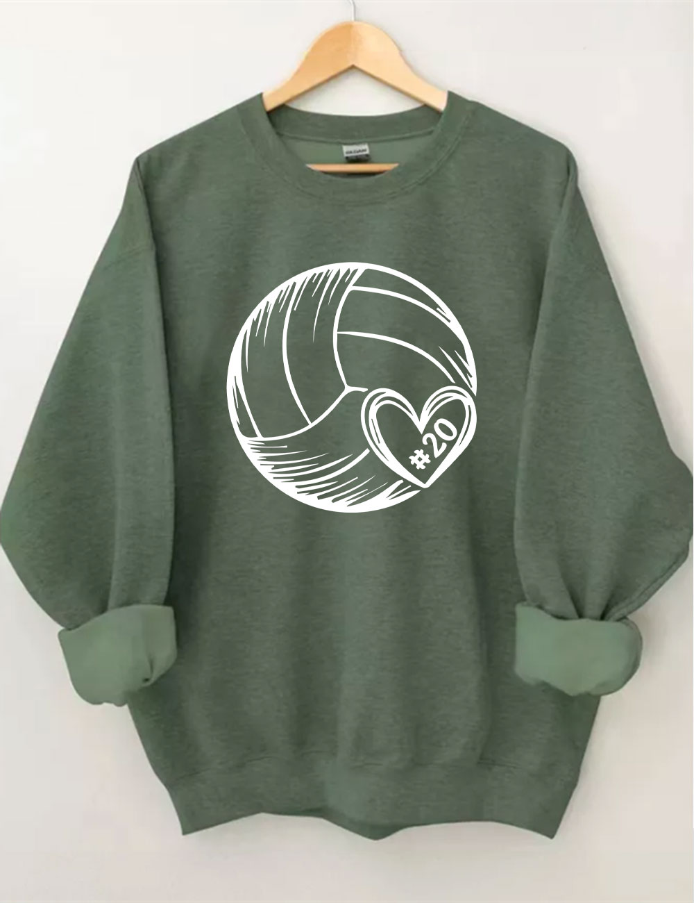 Custom Volleyball Heart Sweatshirt