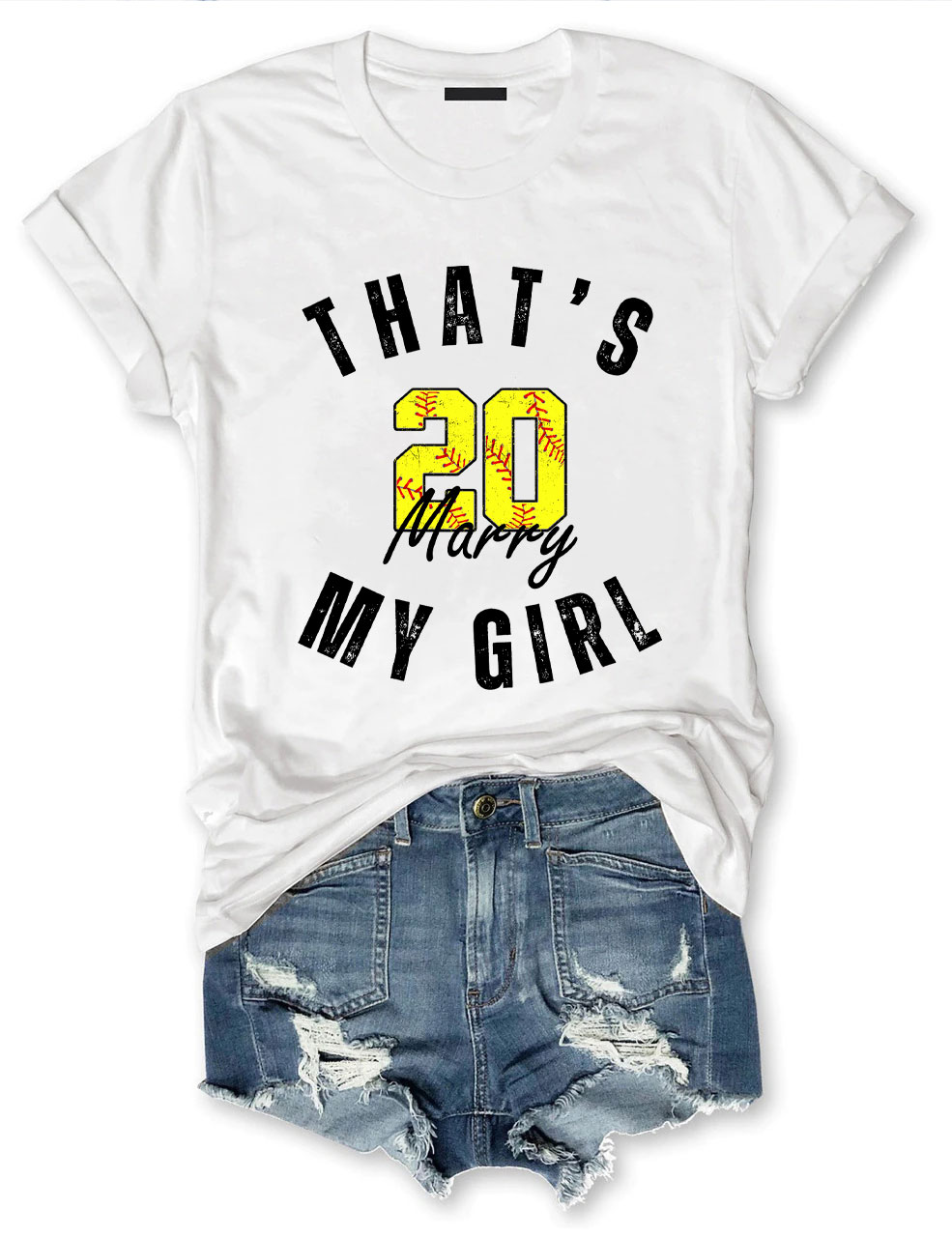 Custom That's My Girl Softball T-Shirt