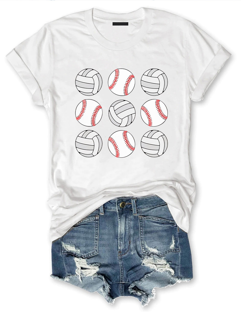 Baseball Volleyball Mama T-shirt