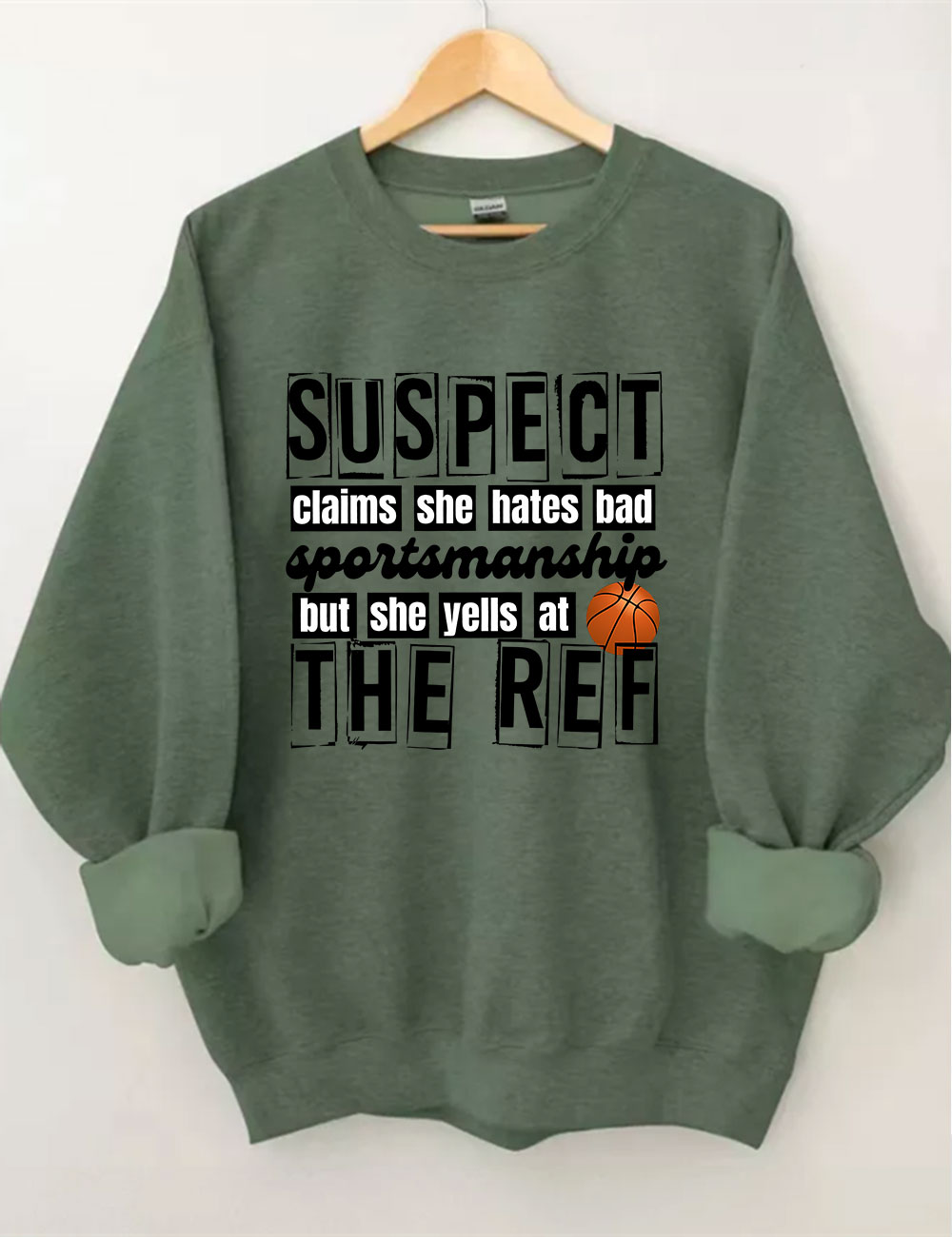 Suspect Claims Funny Basketball Mom Sweatshirt