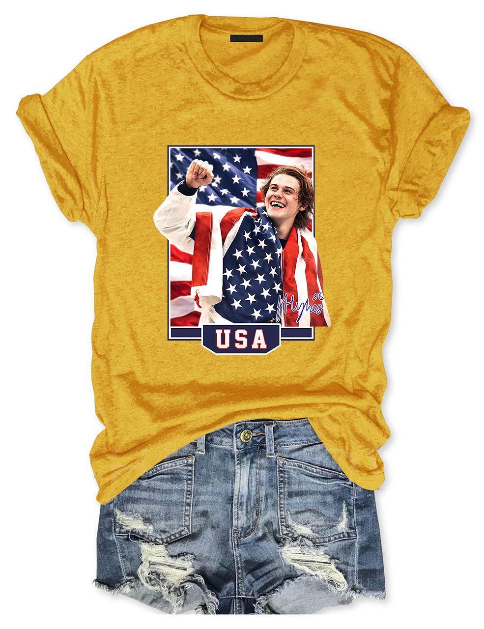 Jack Hughes USA Hockey Funny T-Shirt