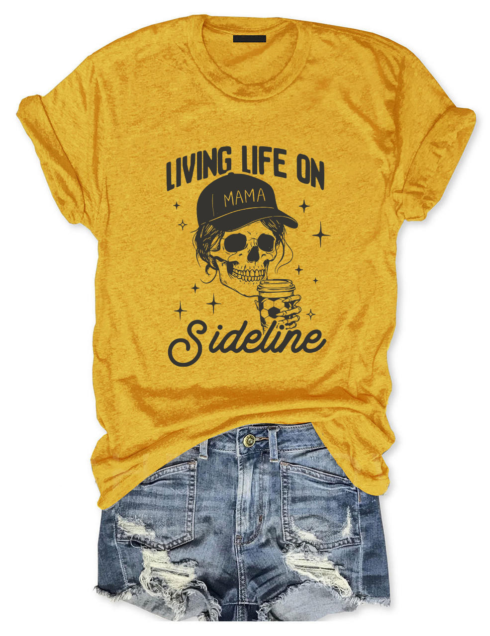 Living Life On Sideline Soccer Mom Funny T-Shirt