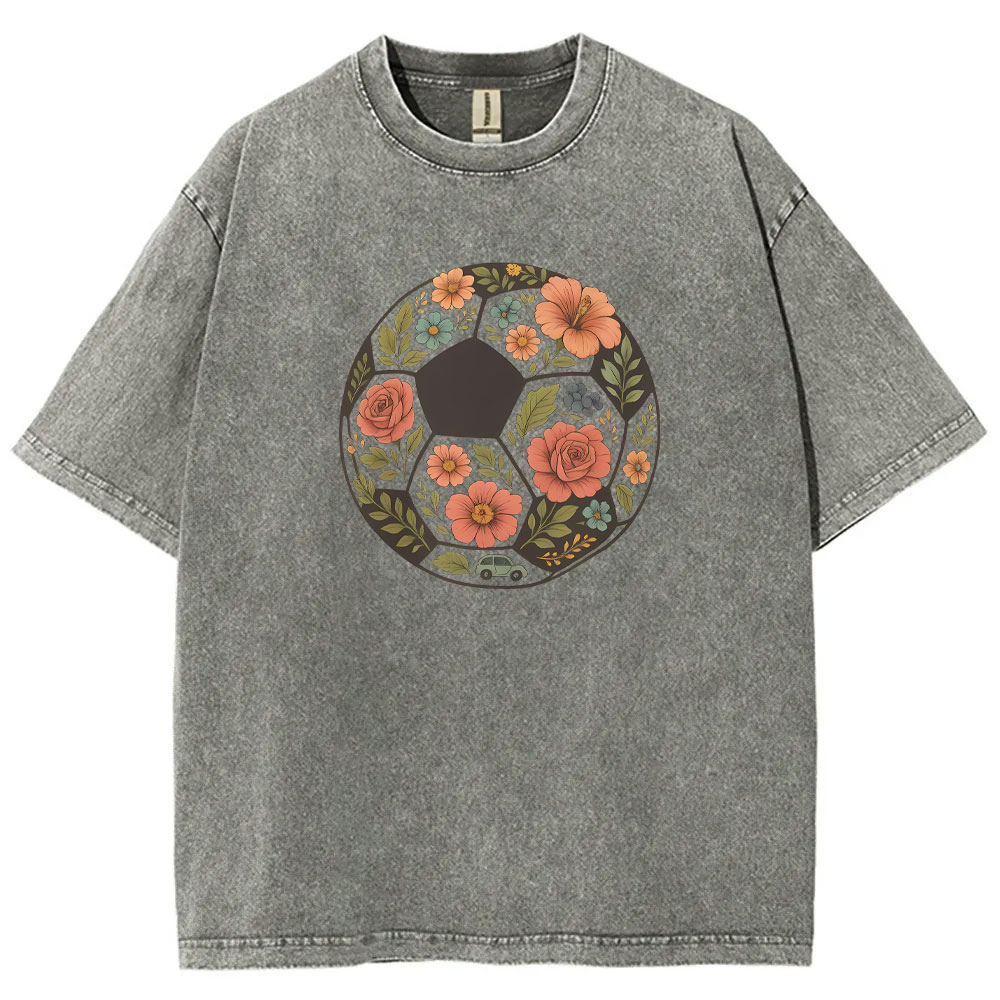 Floral Soccer Washed T-shirt