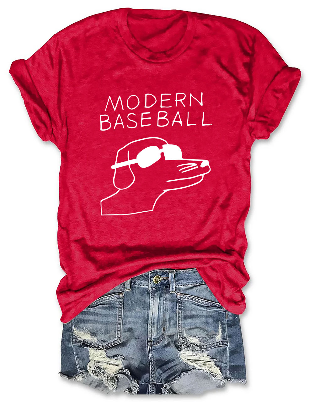 Dog-Themed Baseball Player Funny T-Shirt