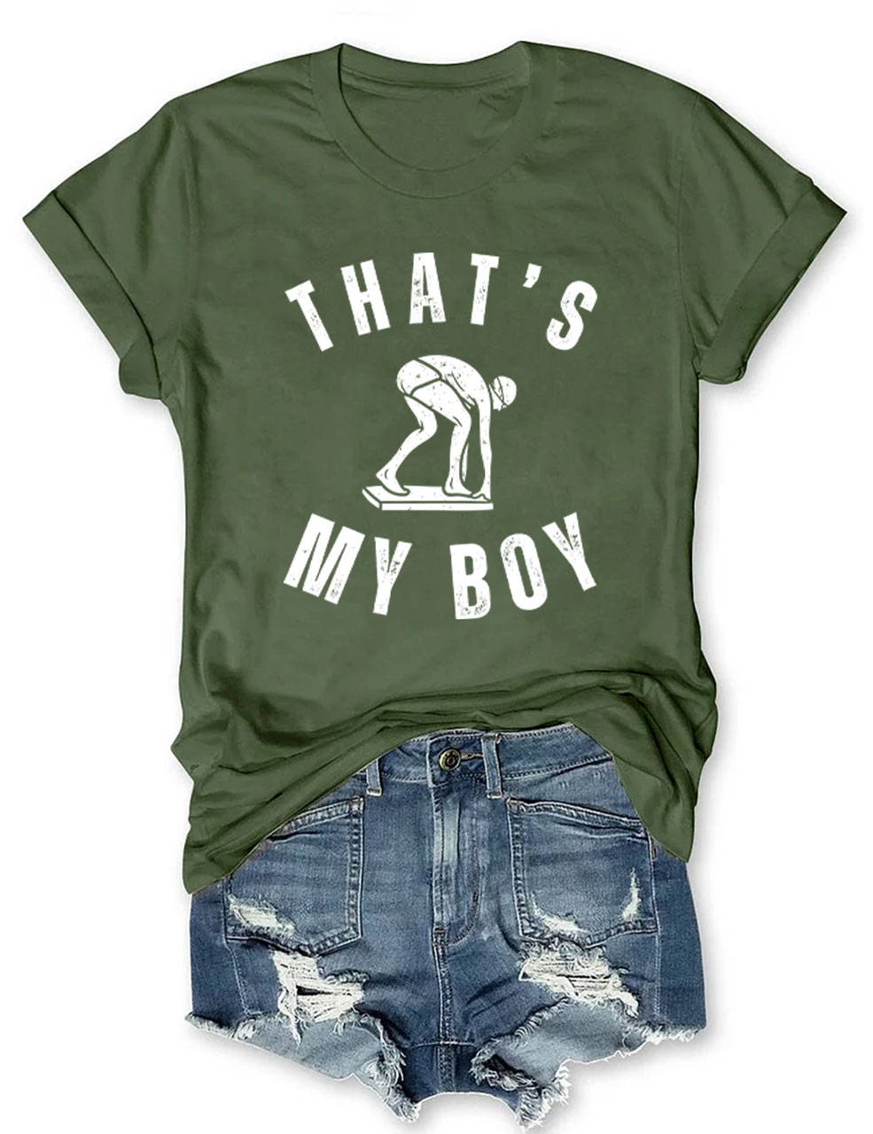 Custom That's My Boy Swim Mom T-shirt