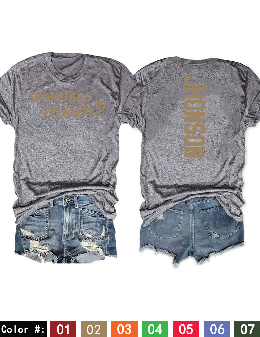 Custom Wrestling Mom T-shirt