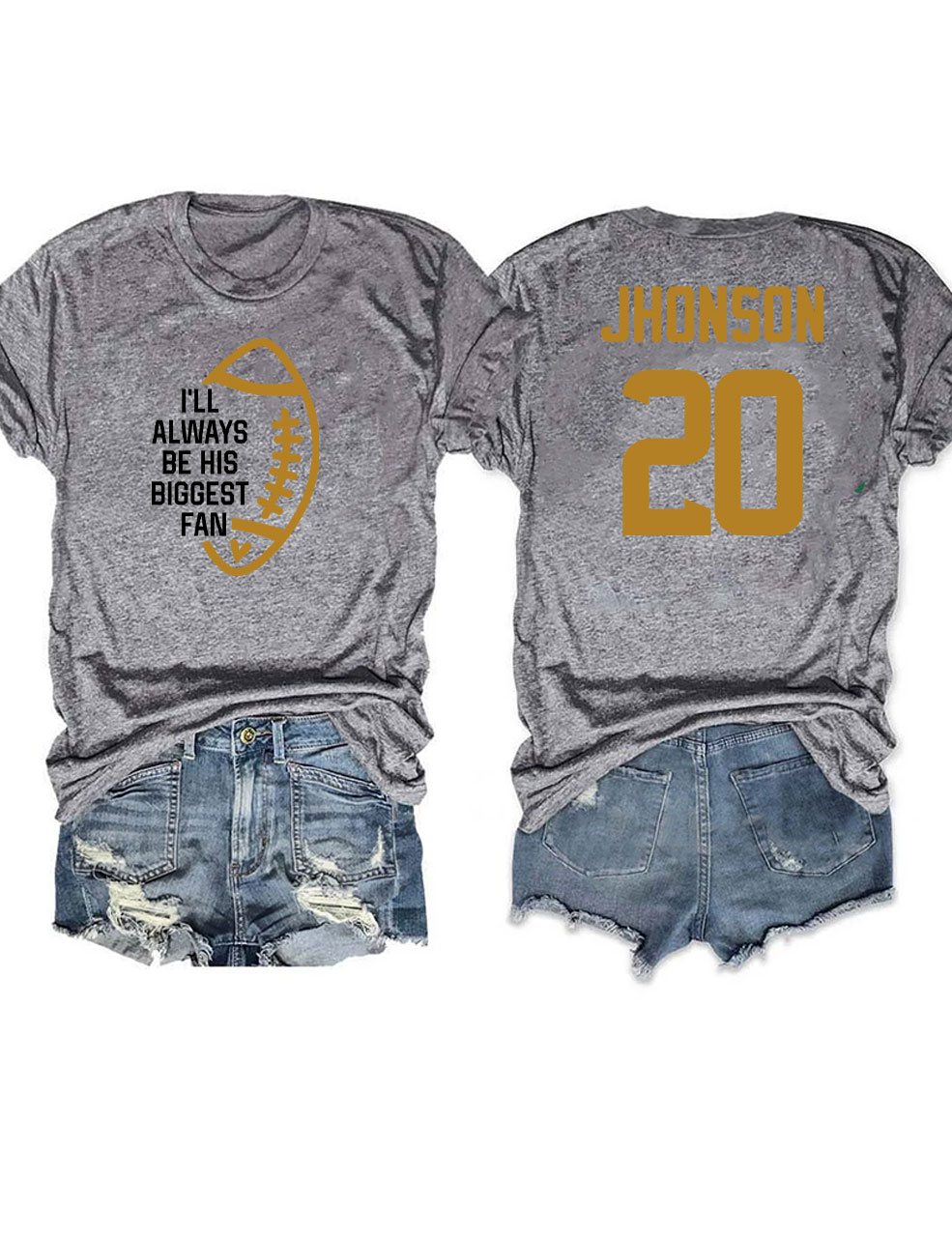 I'll Always Be His Biggest Fan Custom Football T-shirt