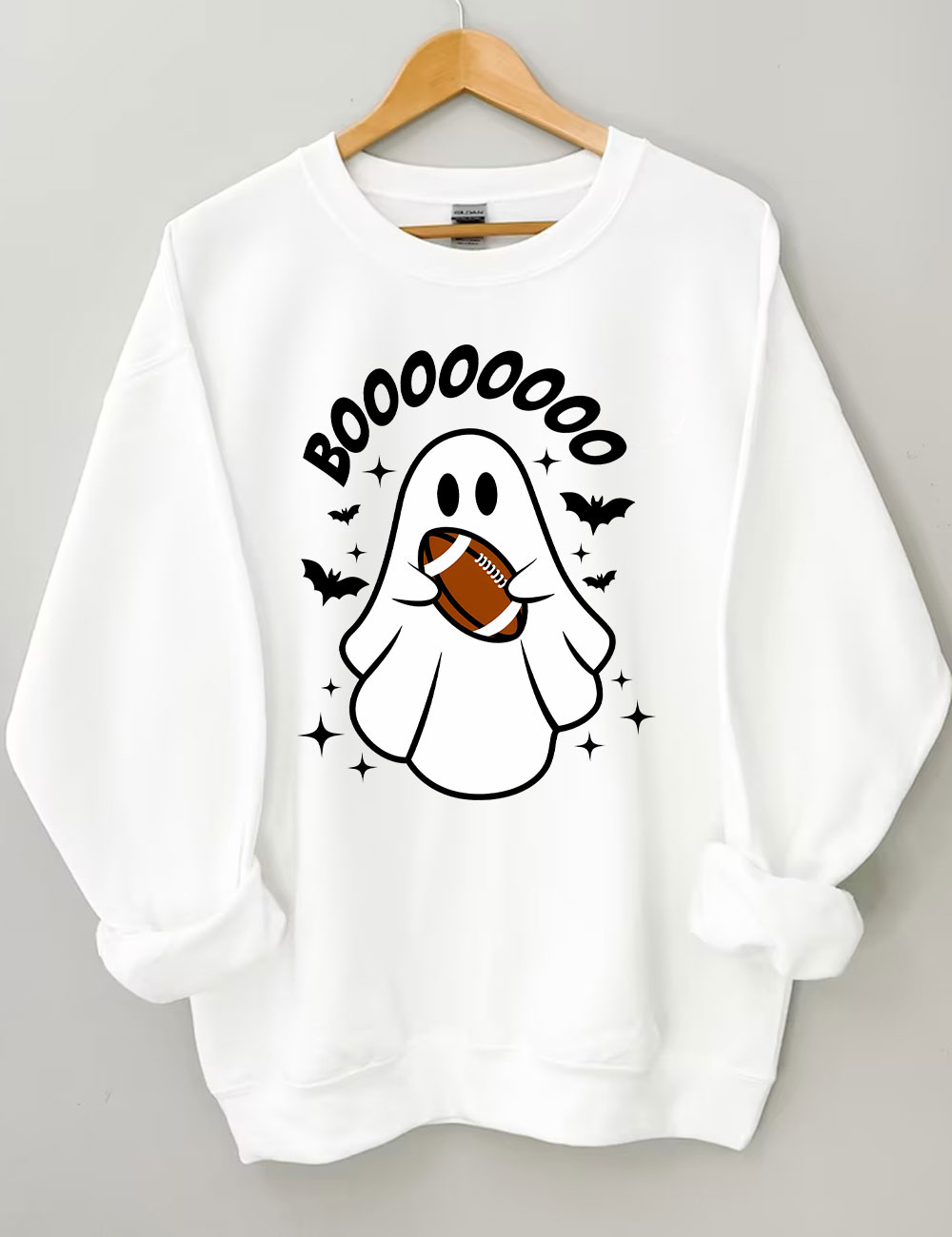 BOO Halloween Football Sweatshirt