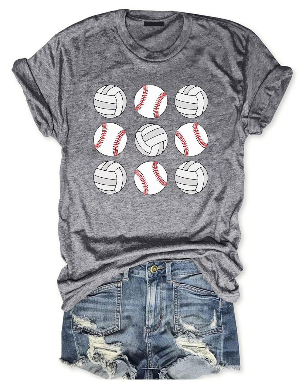 Baseball Volleyball Mama T-shirt