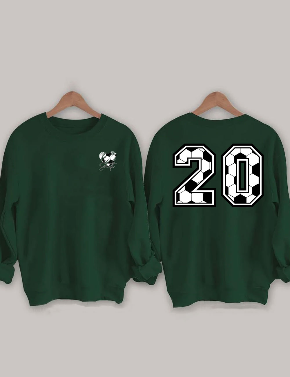 Custom  Soccer Heart Funny Sweatshirt