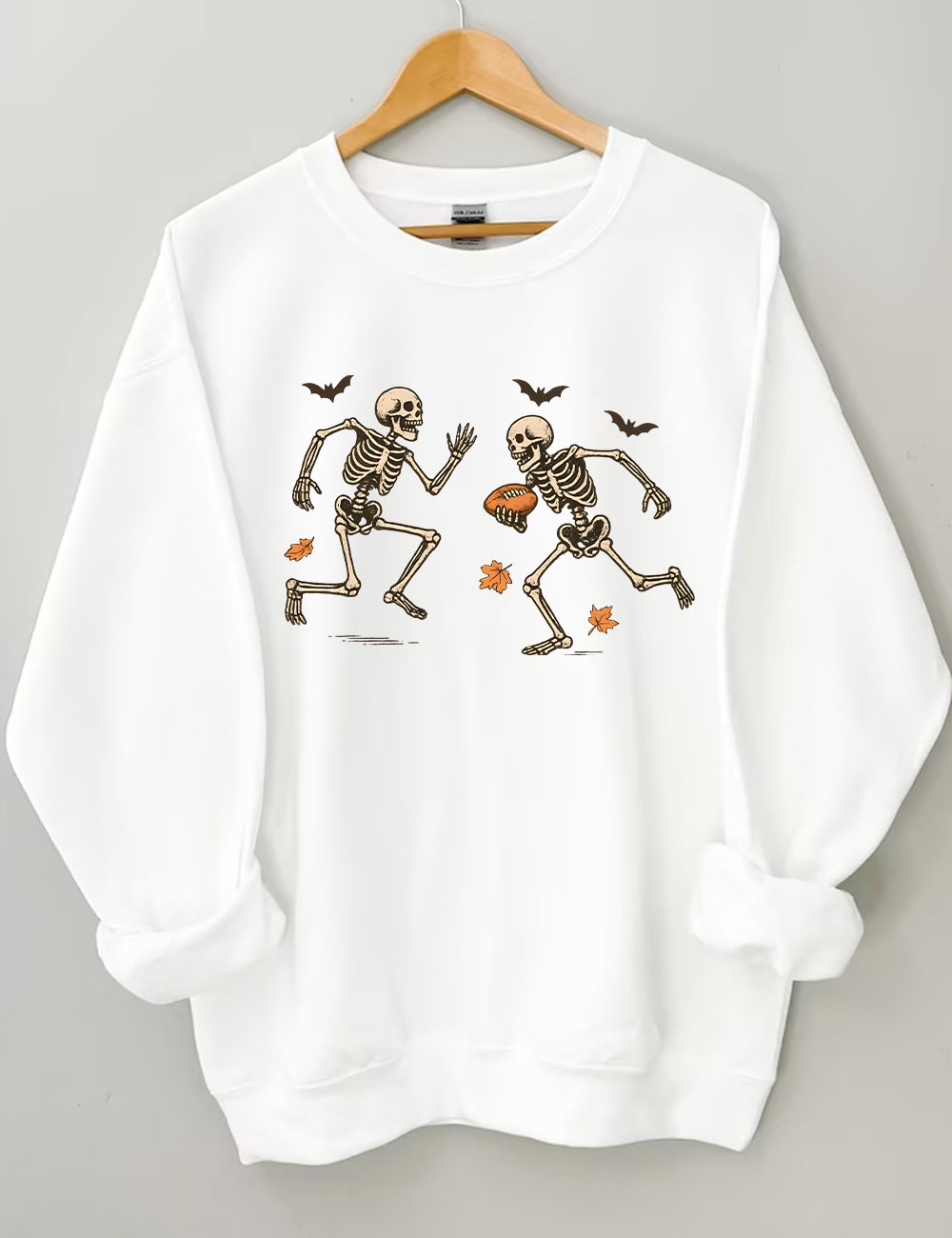 Funny Skeleton Football Halloween Sweatshirt