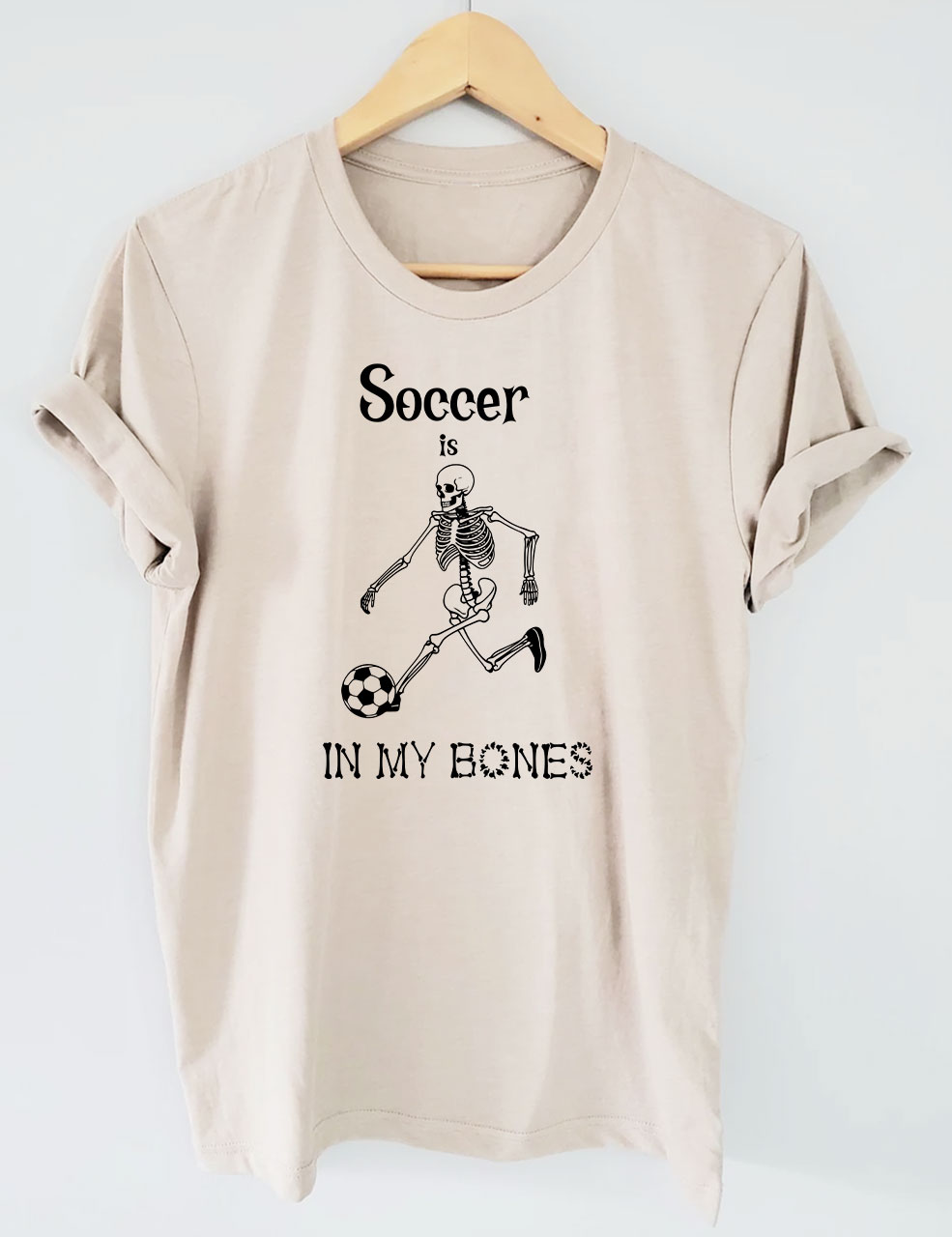 Soccer Is In My Bones Funny  Soccer Skeleton T-Shirt