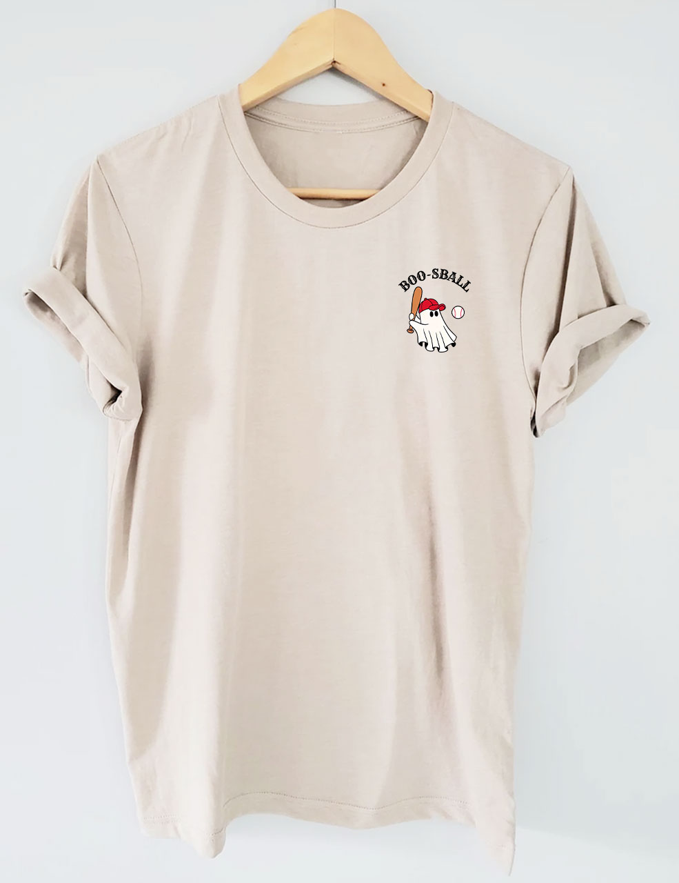 Ghost With Bat Bow Baseball Funny T-Shirt