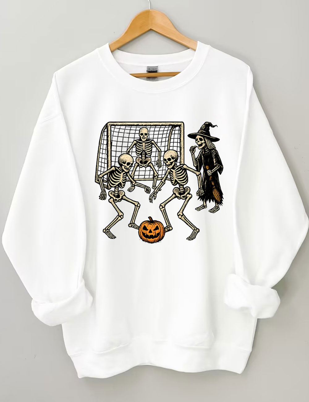 Skeletons Playing Soccer Funny Sweatshirt