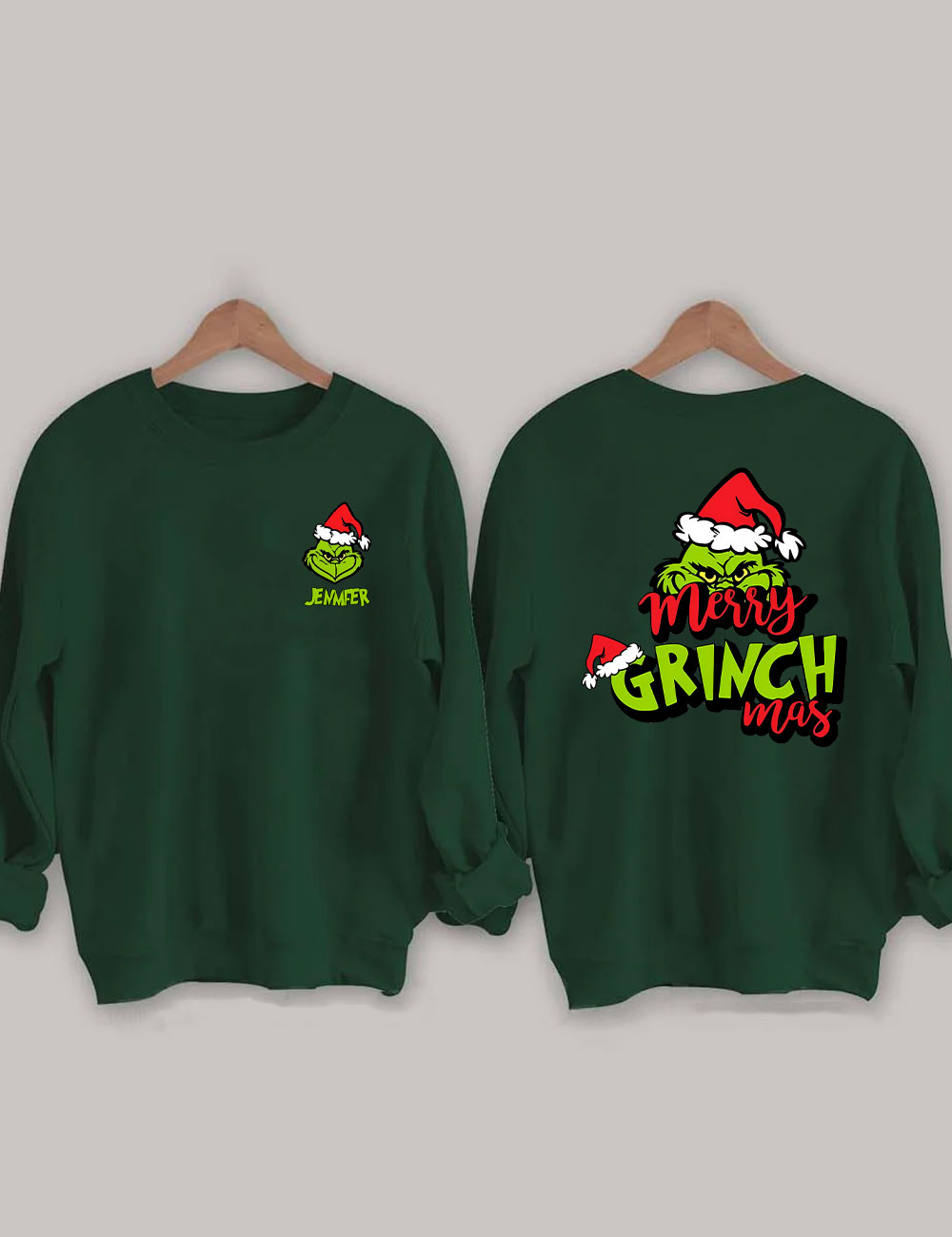 Custom Name Grinch Family Sweatshirt