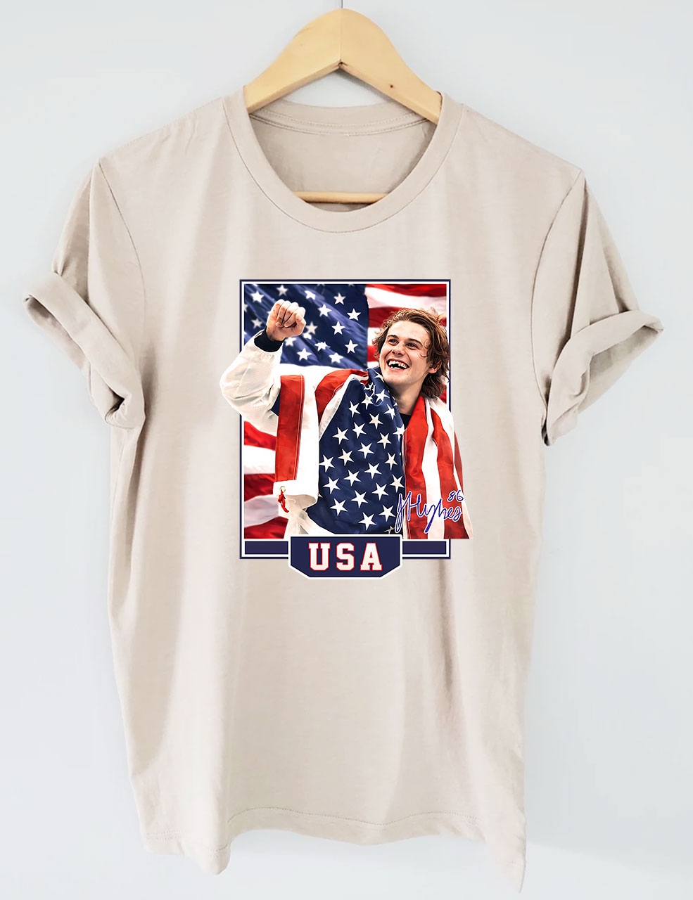 Jack Hughes USA Hockey Funny T-Shirt