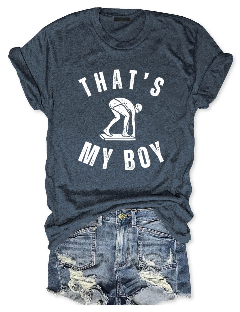 Custom That's My Boy Swim Mom T-shirt