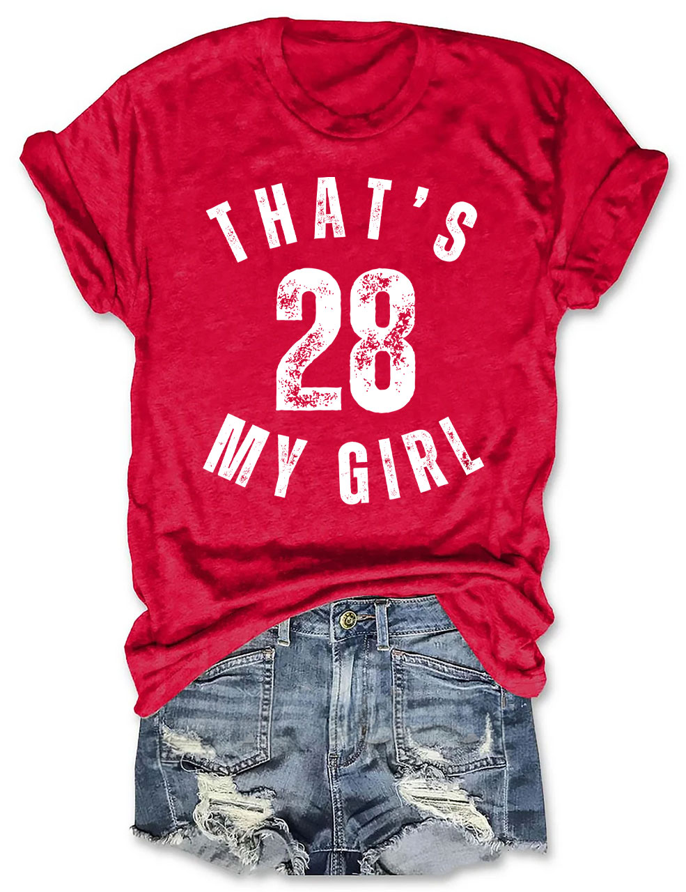 Custom That's My Gril Football Mom T-shirt
