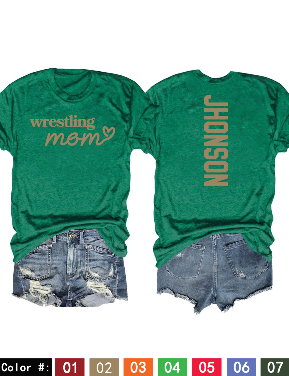 Custom Wrestling Mom T-shirt