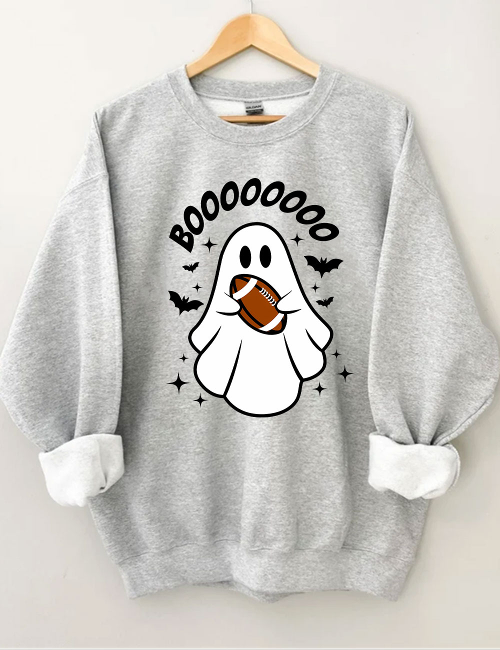 BOO Halloween Football Sweatshirt