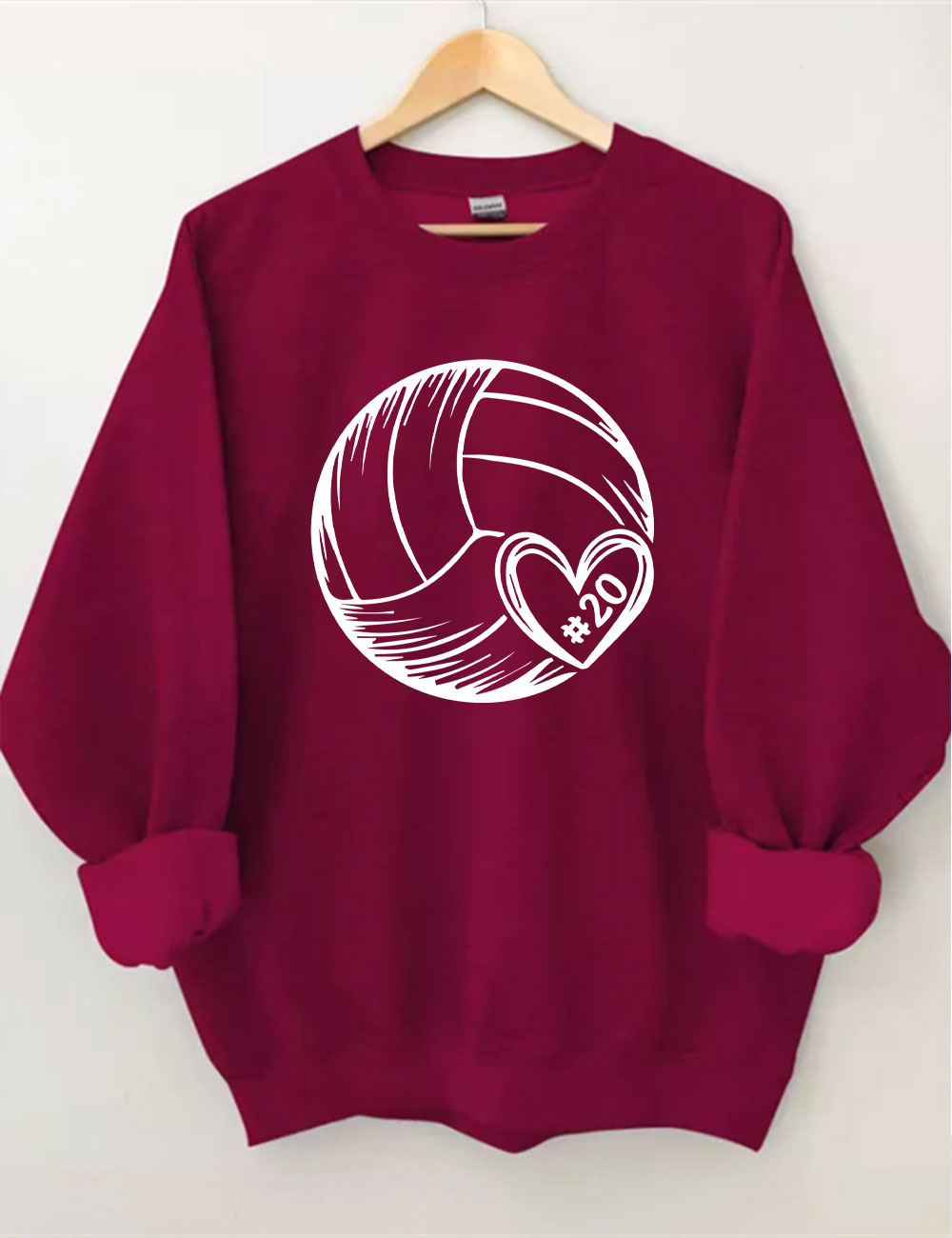 Custom Volleyball Heart Sweatshirt