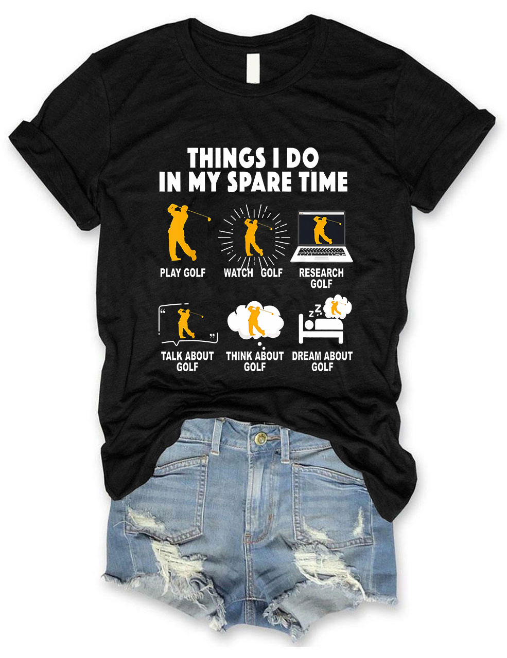 Things I Do In My Spare Time Funny Golfing T-shirt