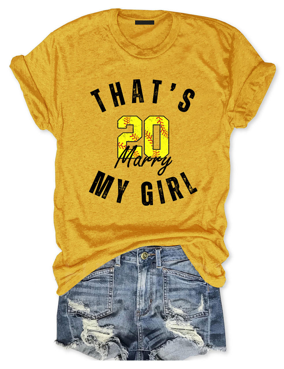 Custom That's My Girl Softball T-Shirt