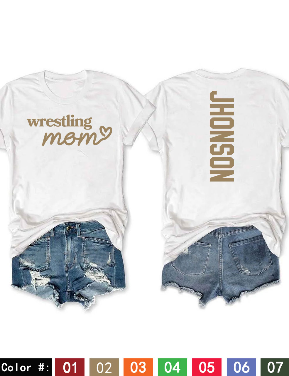 Custom Wrestling Mom T-shirt