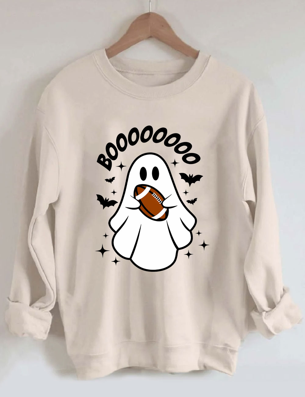 BOO Halloween Football Sweatshirt