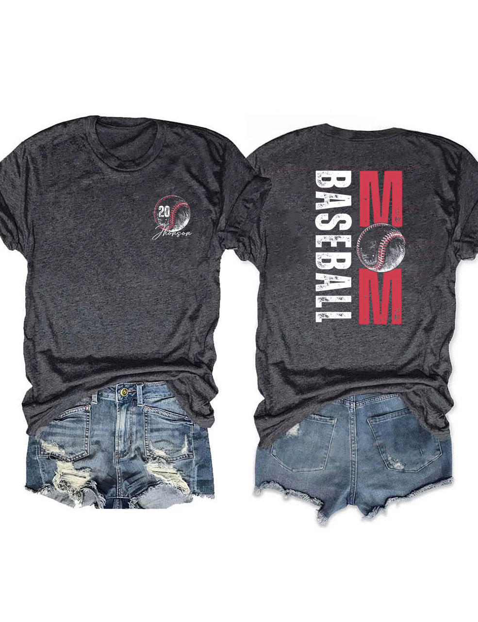 Custom Baseball Mom T-Shirt