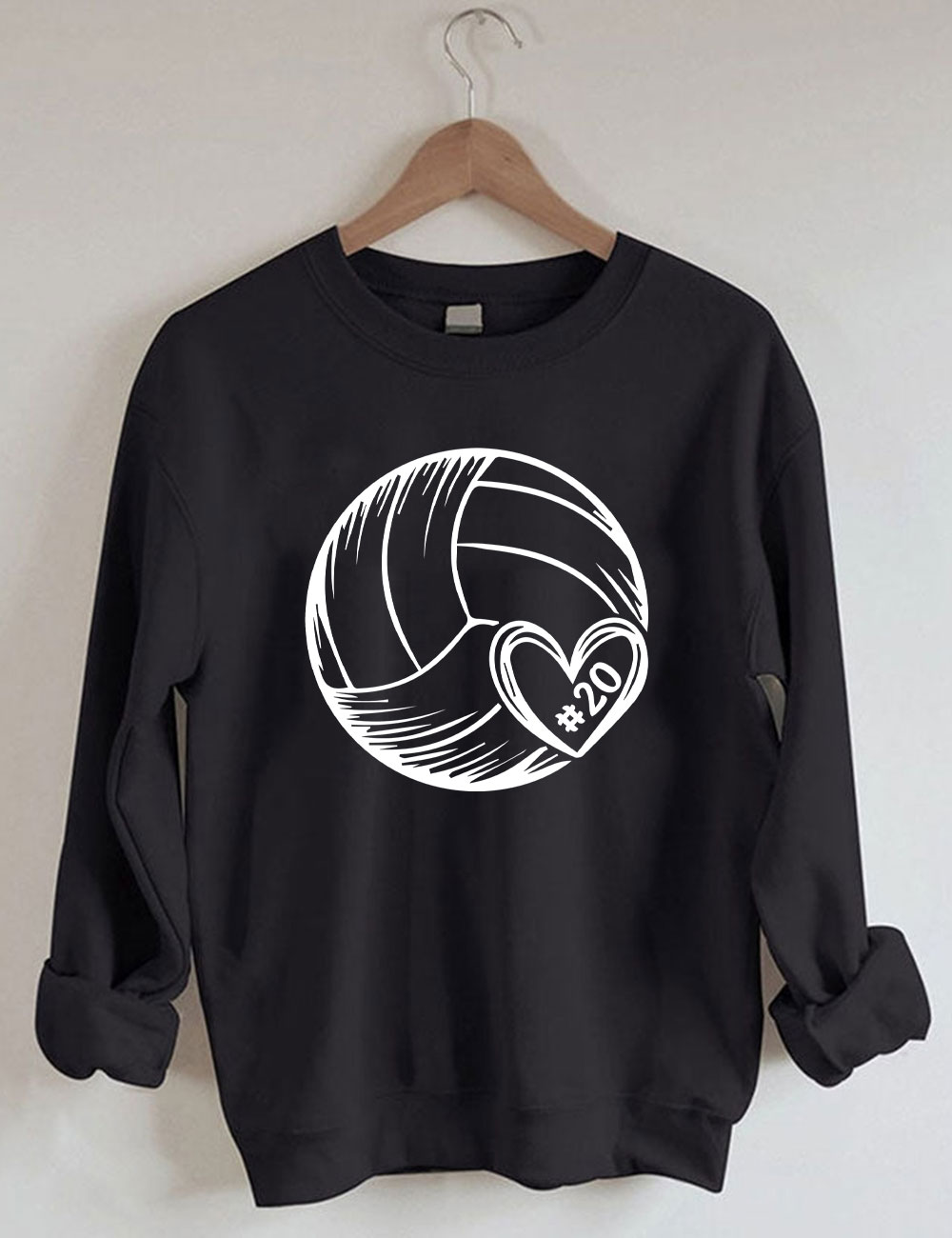 Custom Volleyball Heart Sweatshirt