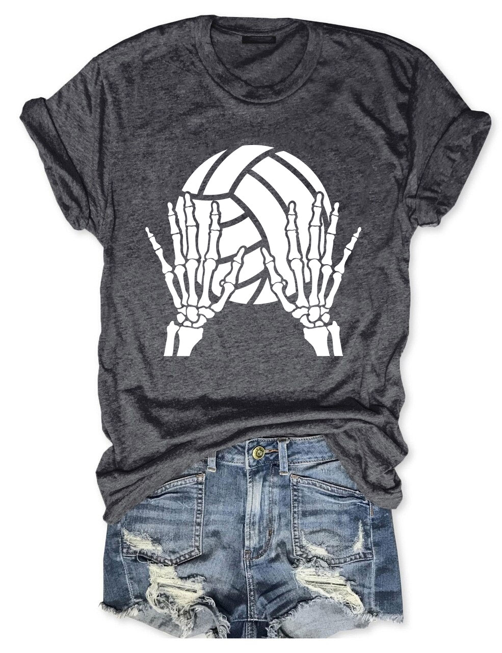 Volleyball Skeleton Hands T-shirt
