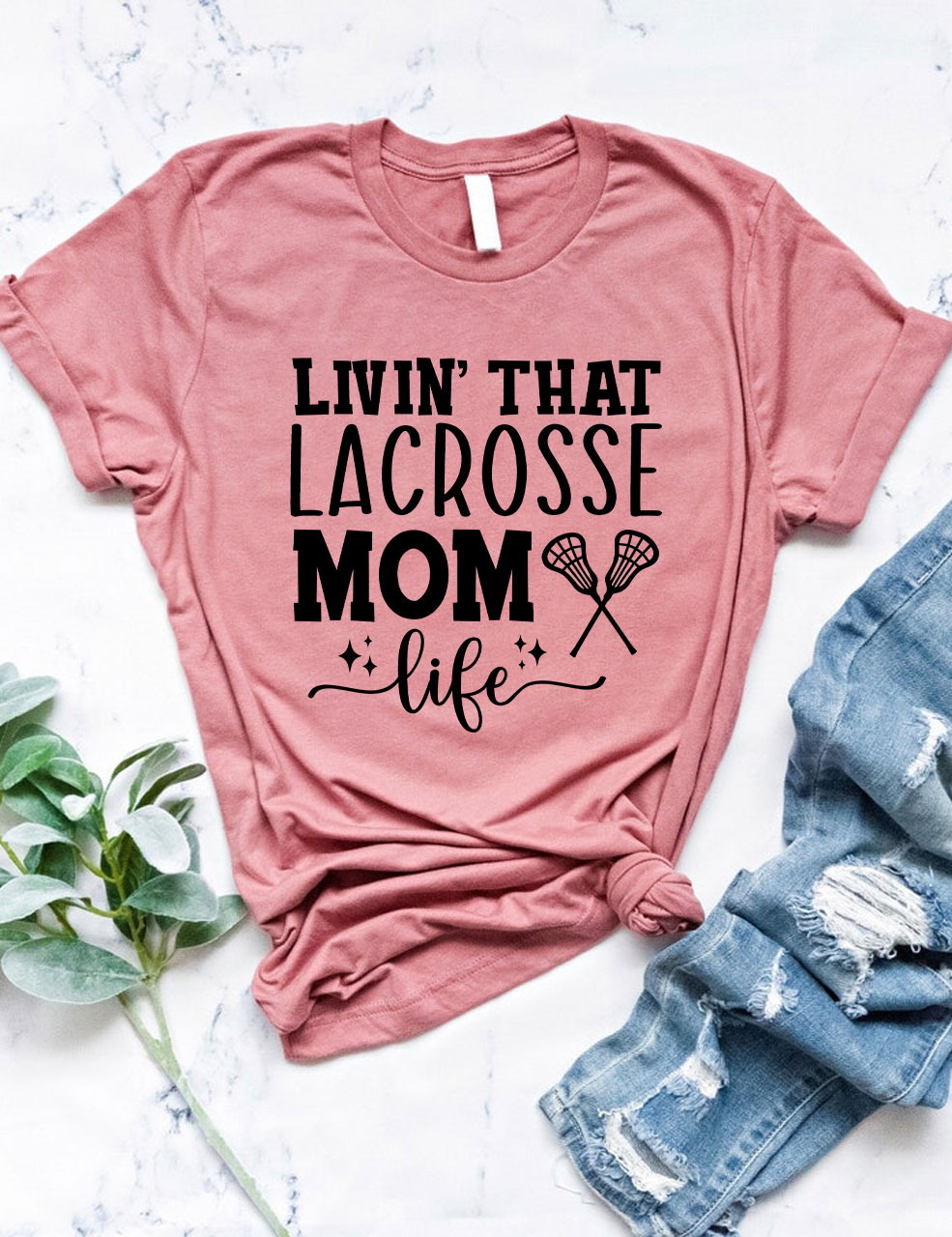 Livin' That Lacrosse Mom Life Funny T-shirt