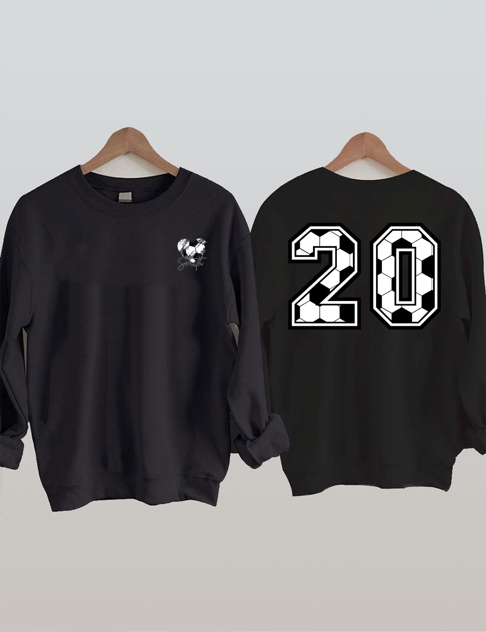 Custom  Soccer Heart Funny Sweatshirt