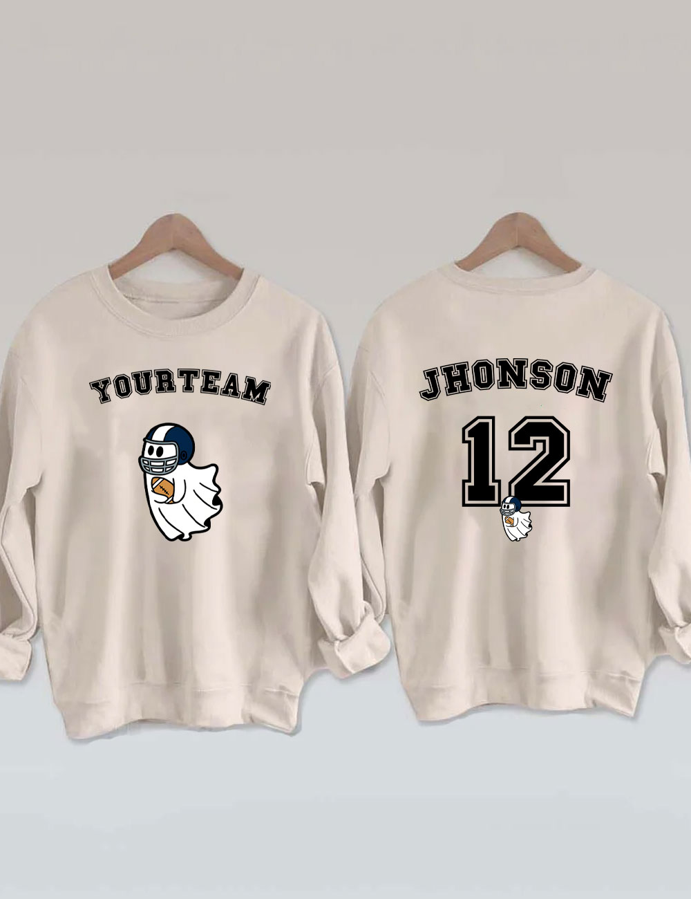 Custom Ghost Football Funny Sweatshirt