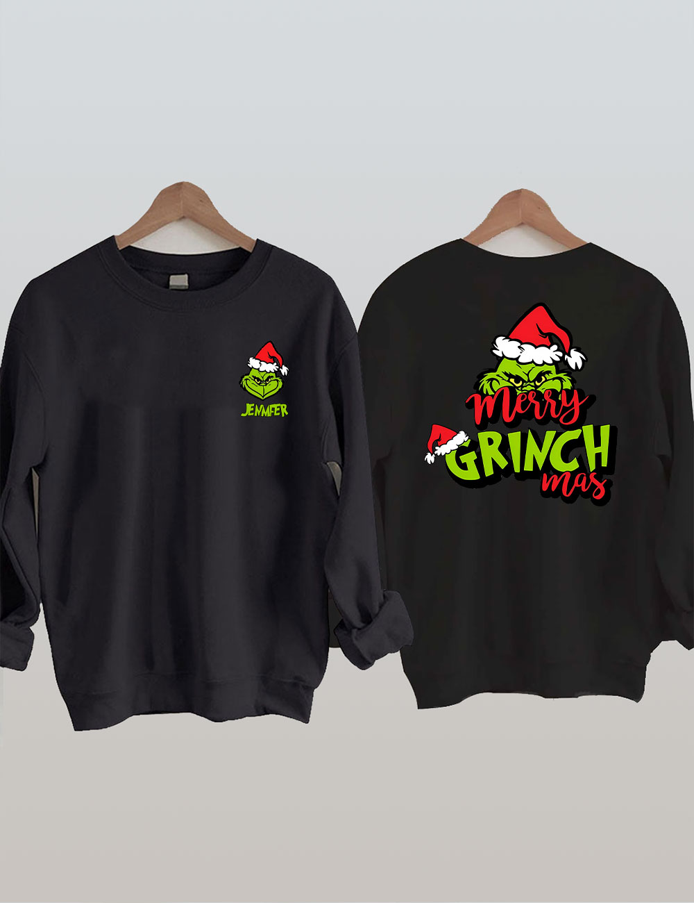 Custom Name Grinch Family Sweatshirt