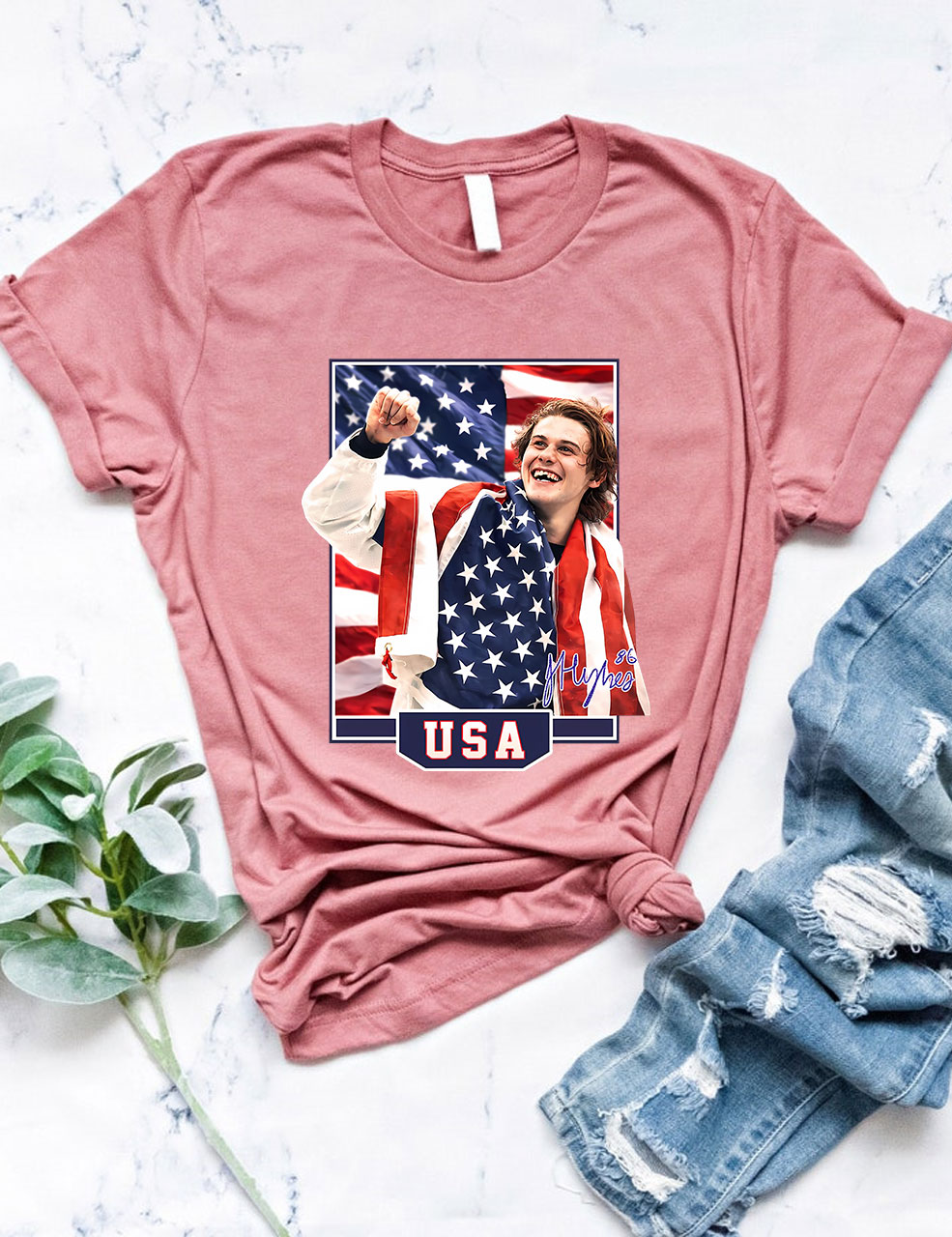 Jack Hughes USA Hockey Funny T-Shirt