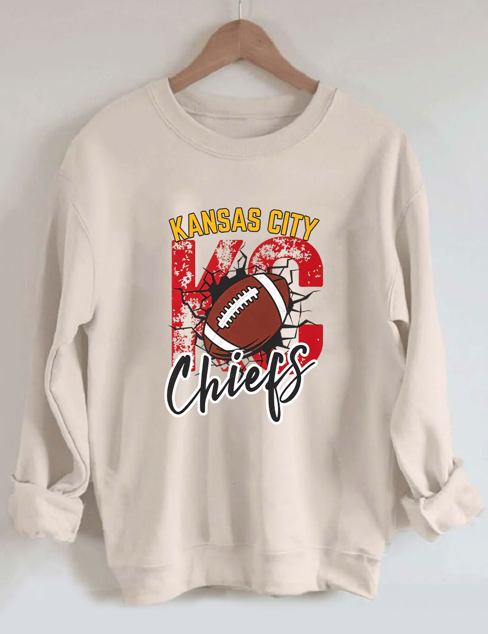 Kansas City Chiefs Football Helmet Sweatshirt