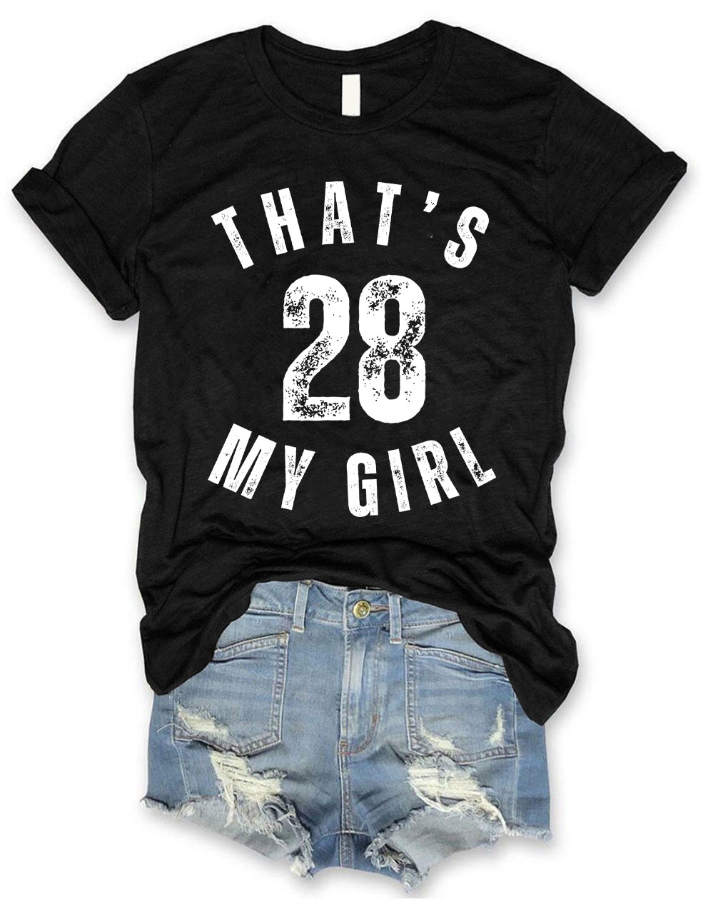 Custom That's My Gril Football Mom T-shirt