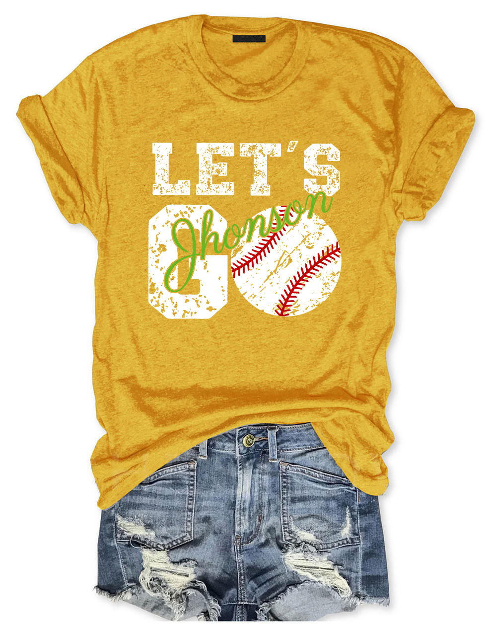 Custom Let's Go Baseball T-shirt