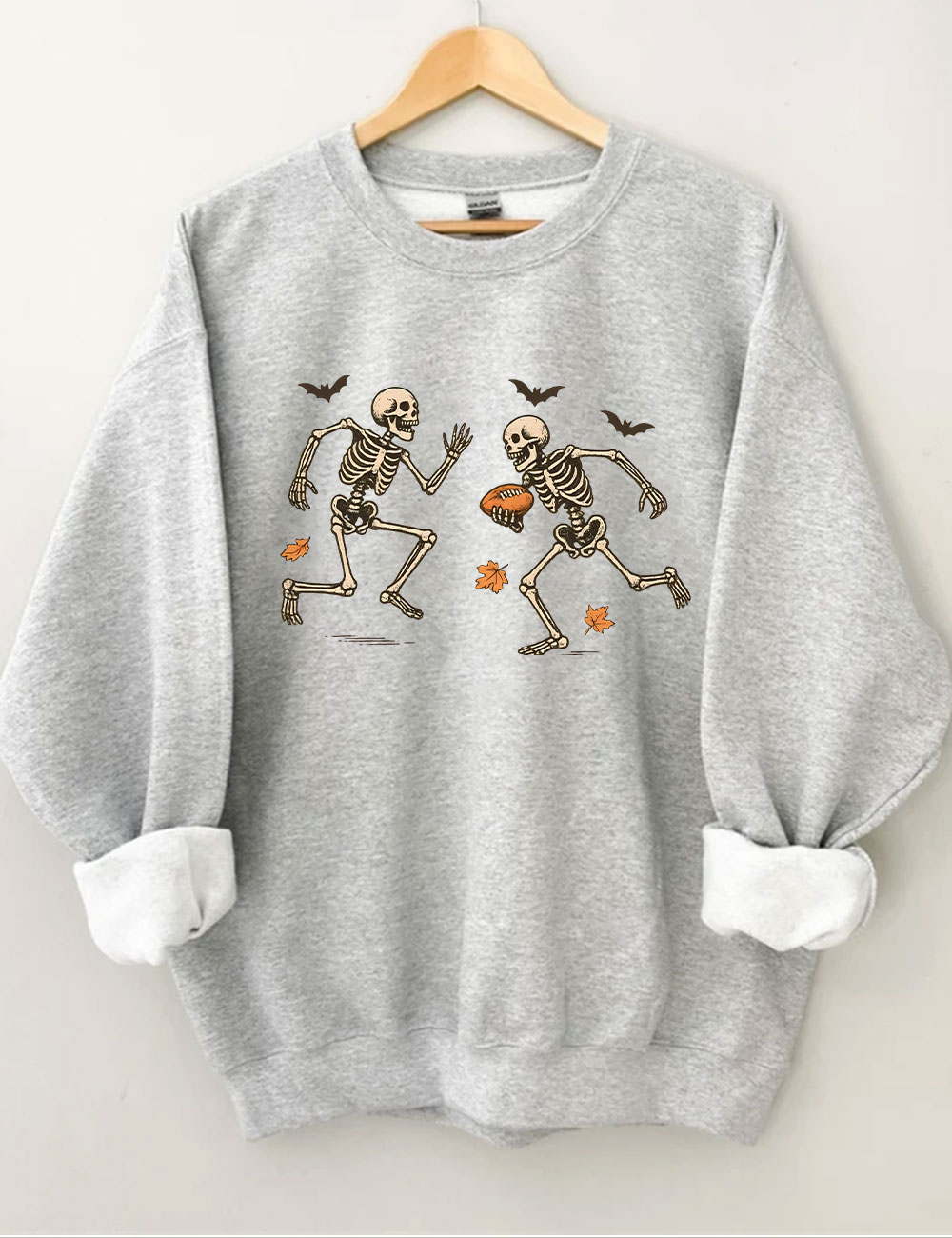 Funny Skeleton Football Halloween Sweatshirt