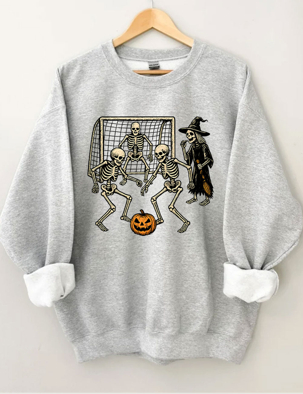 Skeletons Playing Soccer Funny Sweatshirt
