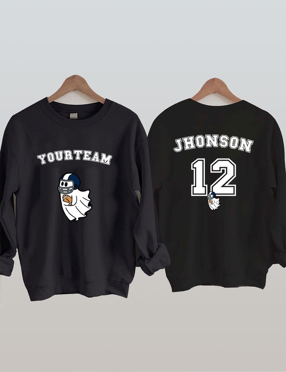 Custom Ghost Football Funny Sweatshirt