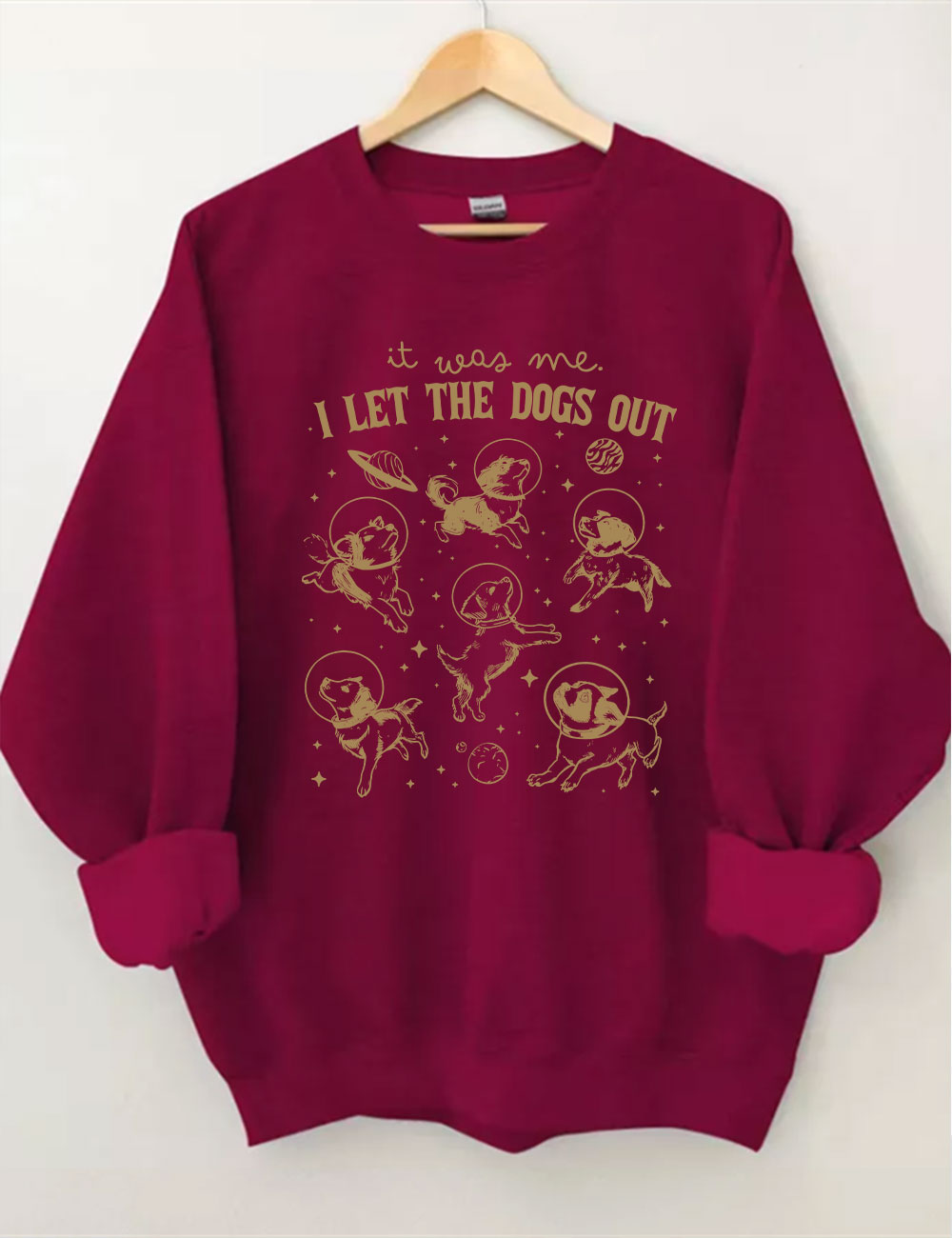 It Was Me I Let The Dogs Out Retro Sweatshirt