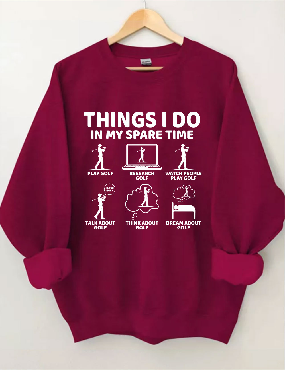 Things I Do in My Spare Time Golf Funny Sweatshirt