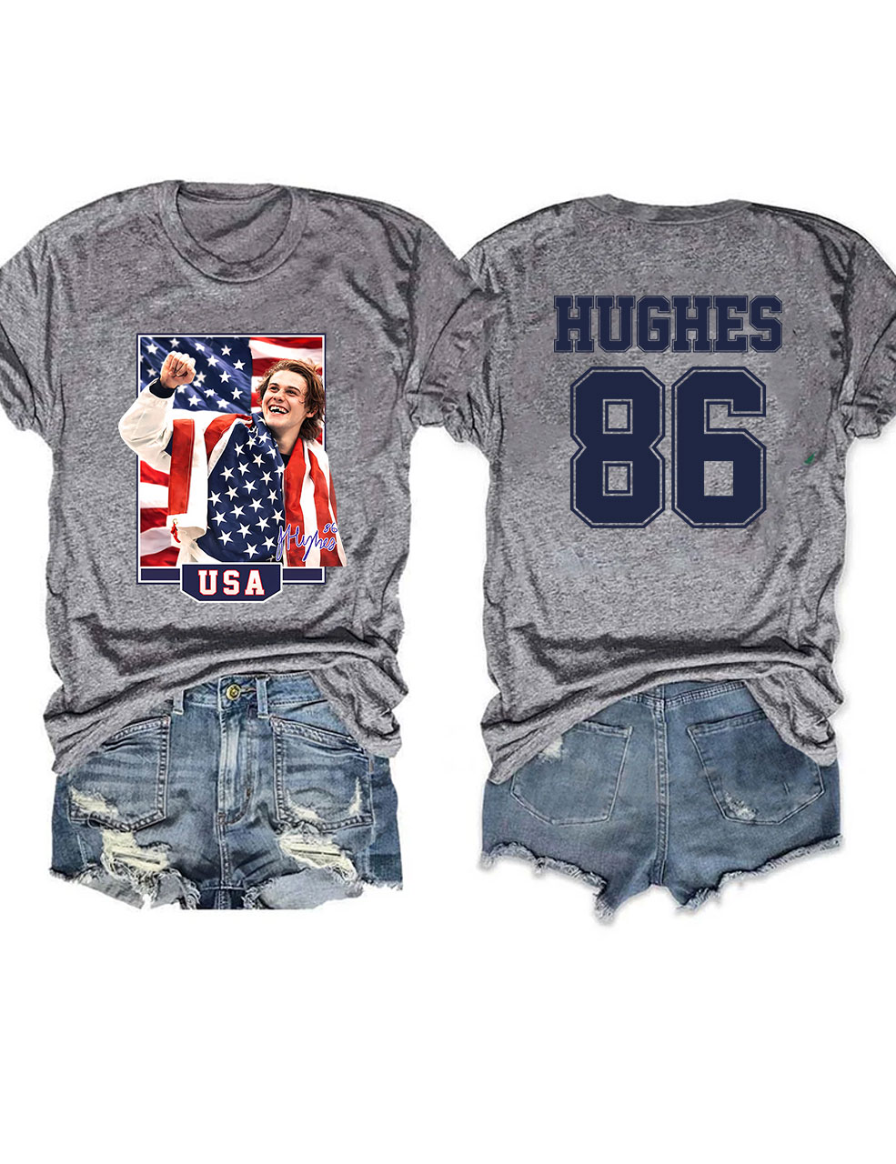 Jack Hughes USA Hockey Funny T-Shirt